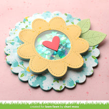 Load image into Gallery viewer, outside in stitched flower
